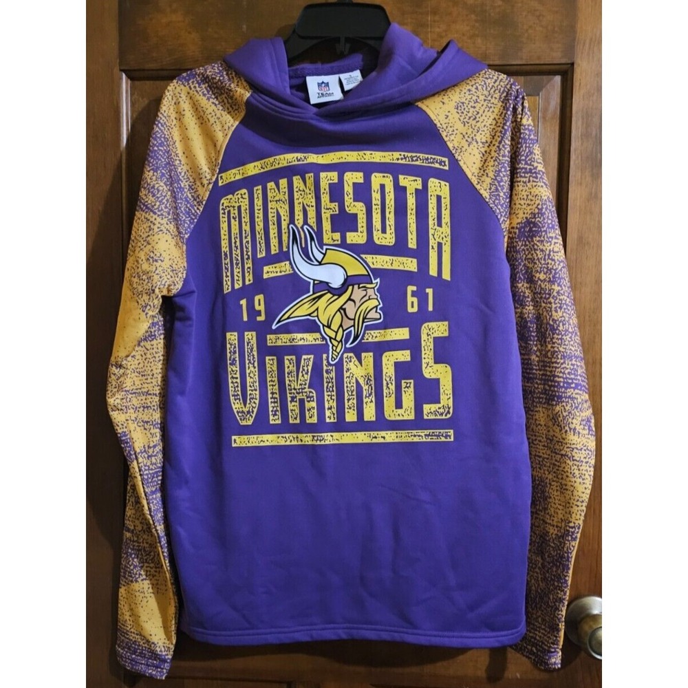 Minnesota Vikings NFL Team Apparel Purple Pullover -‎ Small
